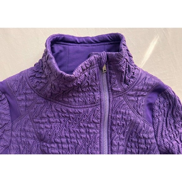 Zella Softshell Jacket Women's S Purple Nylon Waist Length‎ Pockets Mock Neck - Picture 9 of 11